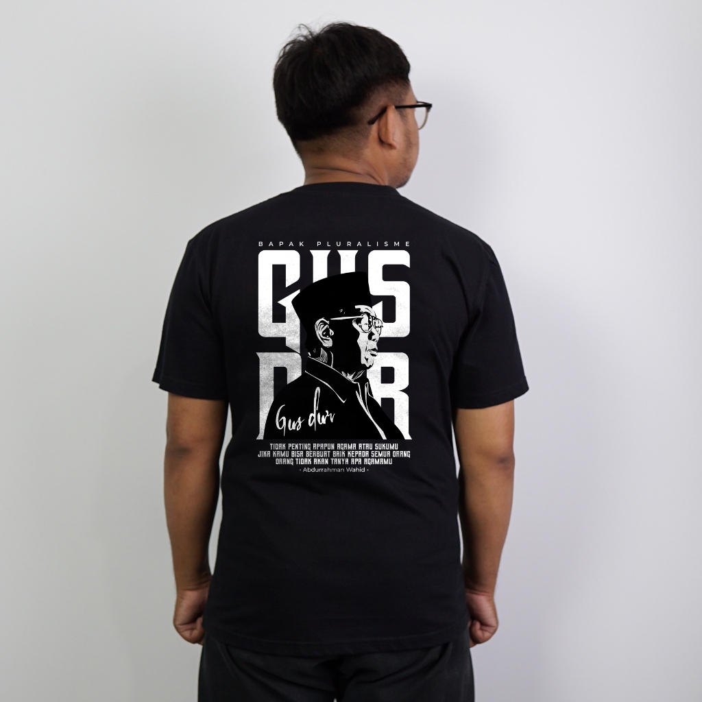 Desain Kaos Keren - Kaos Islami Keren Desain Gusdur Bahan Combed 20s Lembut dan Nyaman Standar Distr