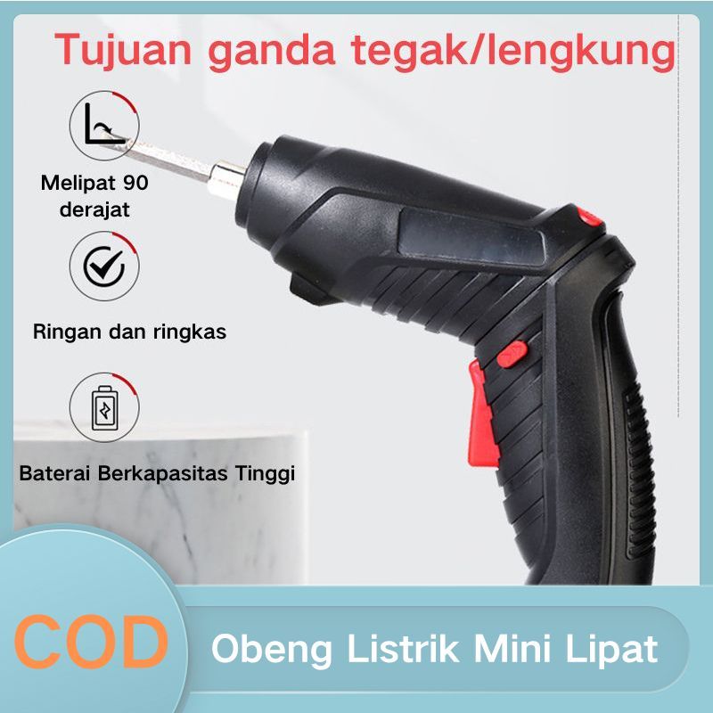 Obeng listrik, bor genggam, bor tangan, bor tangan kecil, kit perkakas portabel bor mini