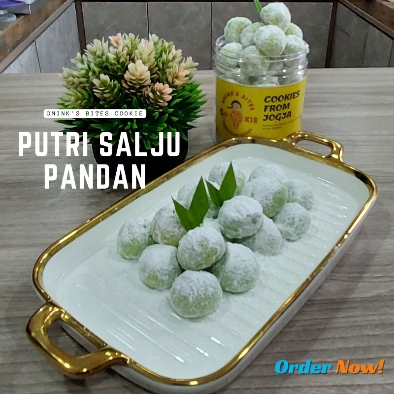 

kue putri salju keju pandan