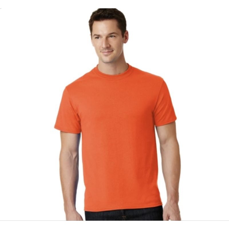 Kaos Polos Lengan Pendek 30 s Pria Wanita Warna oren