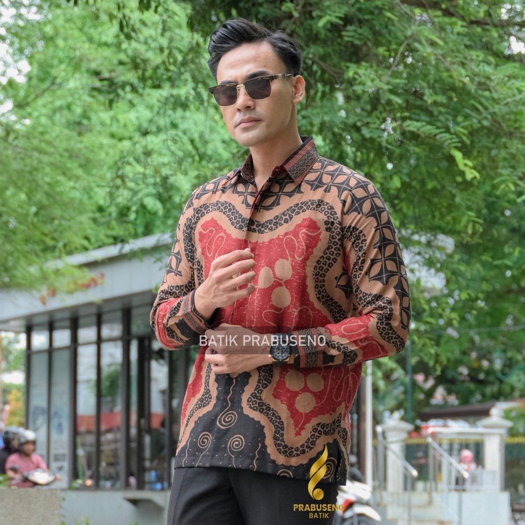 BATIK PRIA REGULER LENGAN PANJANG ORIGINAL BY BATIK PRABUSENO - MOTIF GAMMA DOBBY REGULER