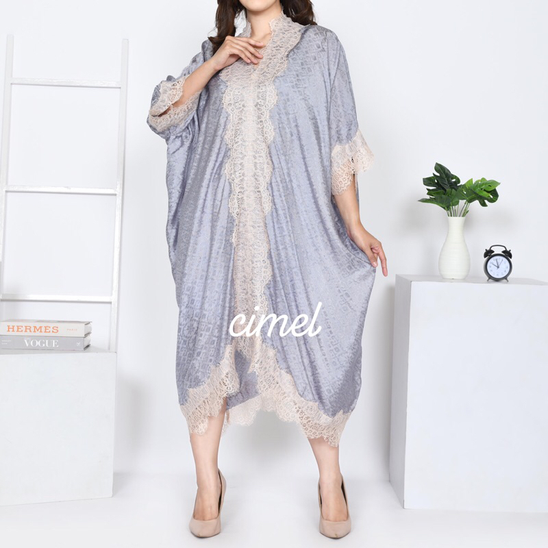 BIG SALE KAFTAN LACE POLOS VISCOSE KAFTAN MIDI VISCOSE KAFTAN RAYA