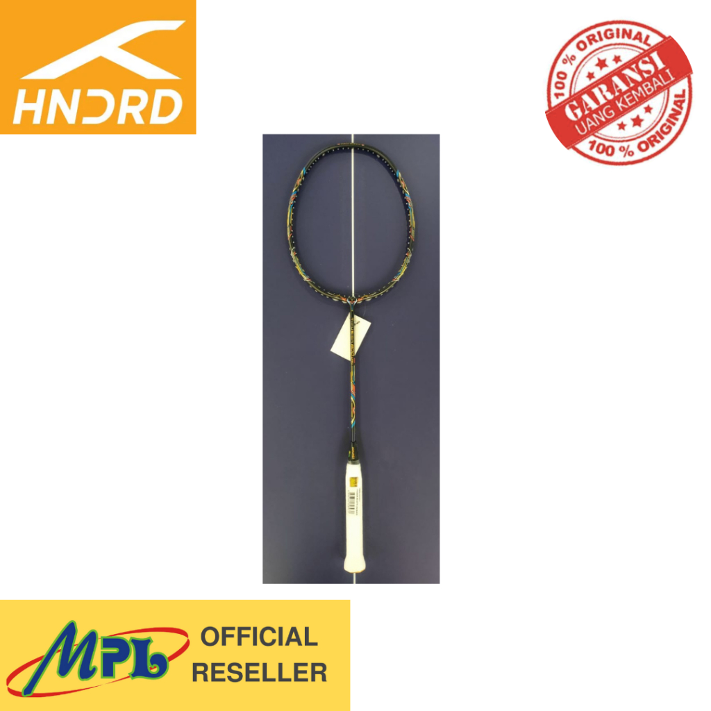 RAKET BADMINTON HUNDRED T-FUSION 800 ATTK + SENAR 66 Z + TAS KAIN