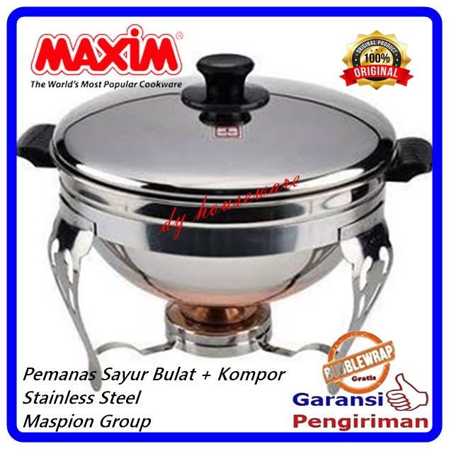 Wadah Saji Prasmanan Bulat Food Warmer Deep Soup Bowl Maspion