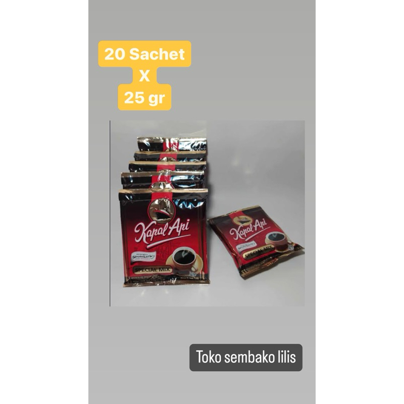 

Kapal api special mix 23 gr x 20 sachet