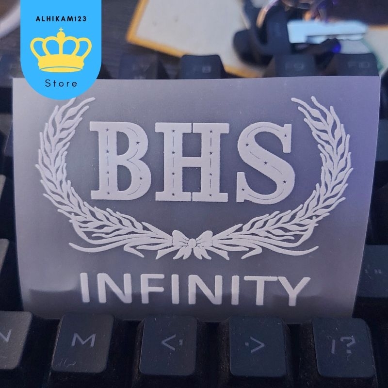 

Label/Cap Sablon Infinity Putih/Hijau