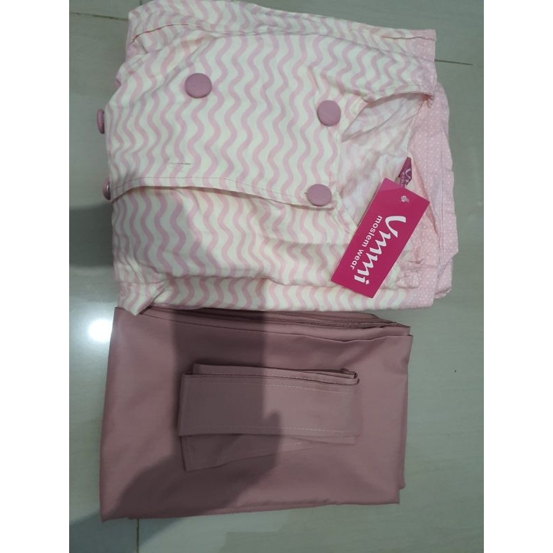 Baju gamis wanita warna pink