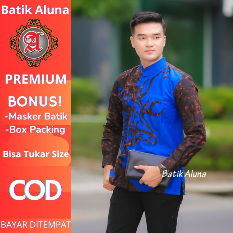 BATIK KOKO PRIA LENGAN PANJANG WARNA HITAM BATIK KOKO PREMIUM BAJU KOKO BATIK PRIA KOKO BATIK PRIA L