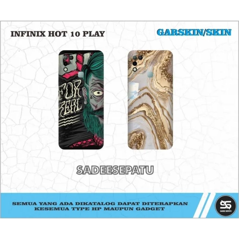 Garskin (STIKER) HP INFINIX HOT 10 PLAY BISA CUSTOM MOTIF