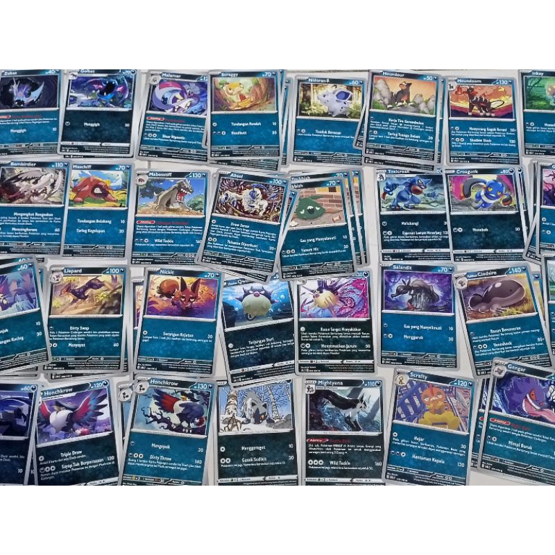 kartu Pokemon ori TCG Indonesia elemen Kegelapan satuan