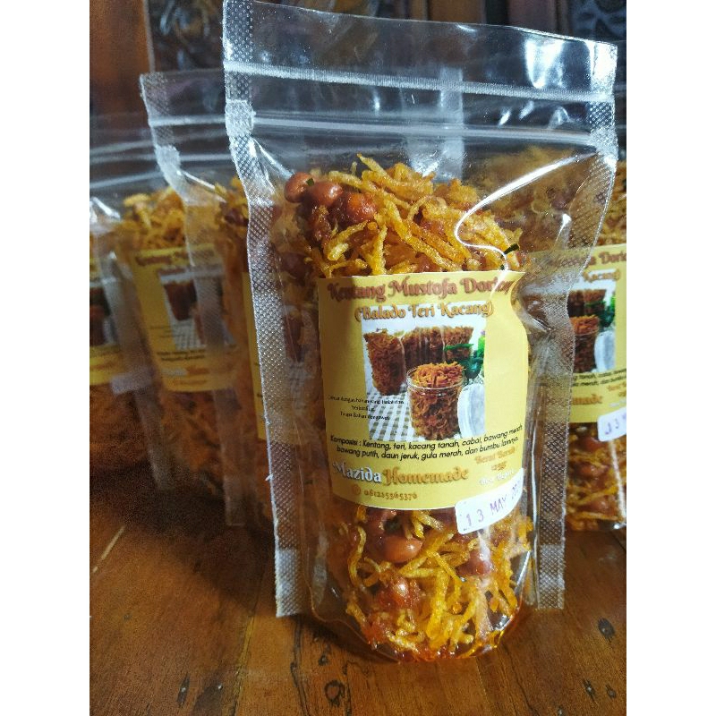 

Kentang Mustofa Balado Teri Kacang Kemasan Pouch 125gram MazidaHomemade