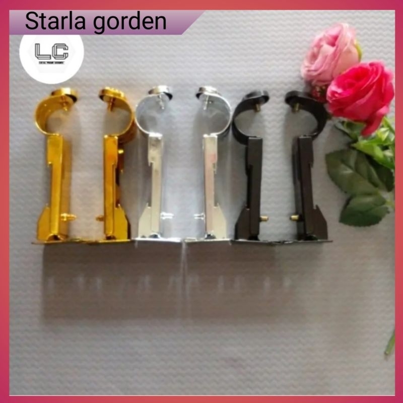 Braket besi gorden braket penyangga tiang gorden batang hordeng