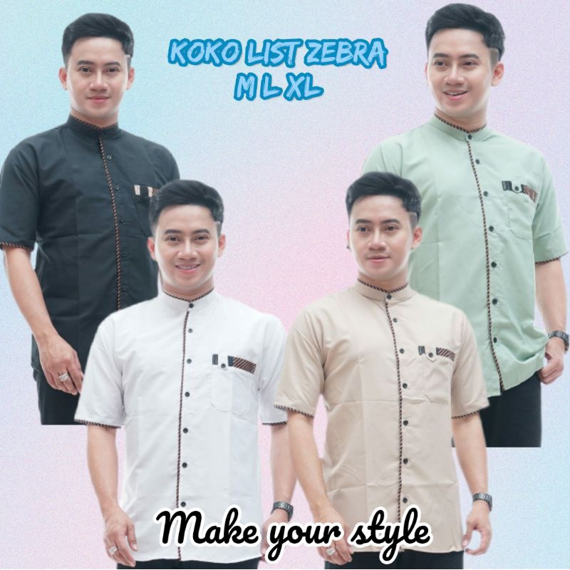 KOKO KEMEJA PRIA MUSLIM LEBARAN KOKO LENGAN PENDEK KEREN KOKO PRIA HARGA MURAH MERIAH KUALITAS BAIK 
