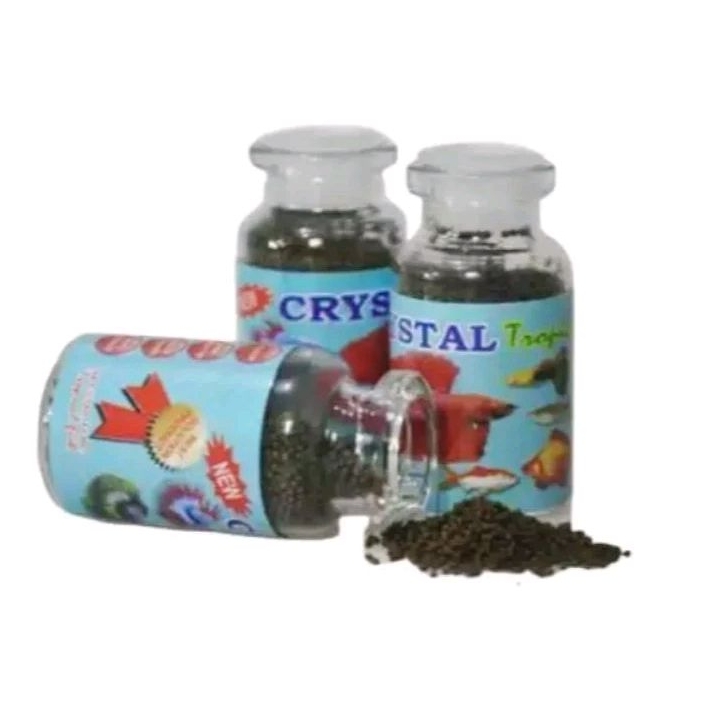 CRYSTAL TROPICAL PELET PAKAN MAKANAN PELLET IKAN CUPANG GUPPY MOLLY