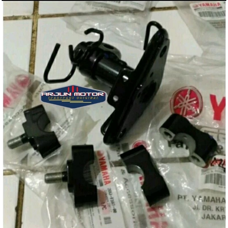BRACKET DUDUKAN STAN DAN KLEMAN STANG STIR SET X RIDE115 XRIDE 115 ORIGINAL YGP