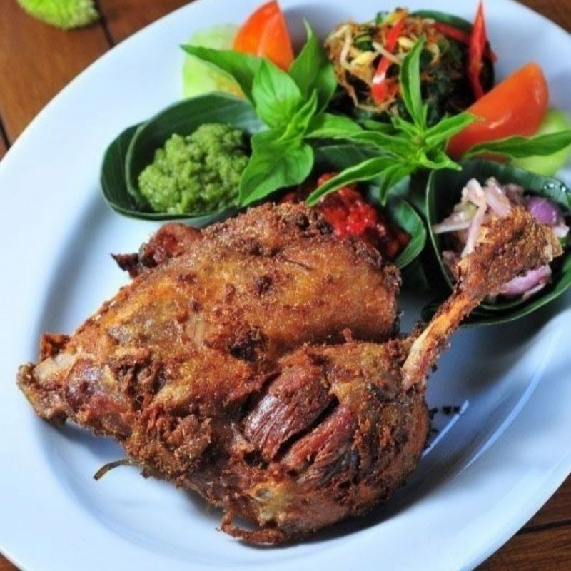 

LAUK BEBEK Goreng Presto 1 Ekor Jumbo/bebek ungkep utuh/begor/bebek goreng vacum/bebek ireng/daging bebek madura