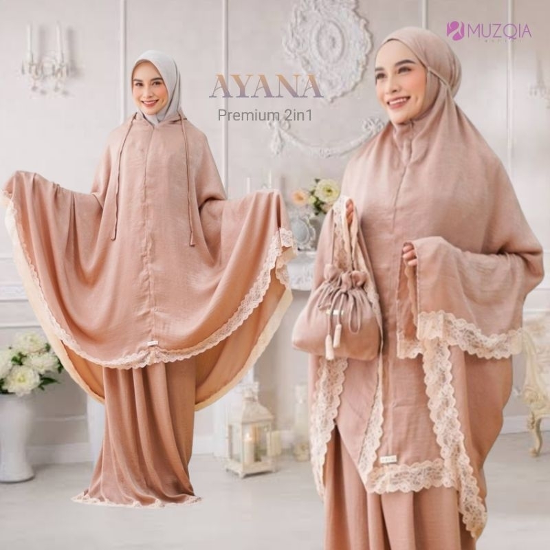 Mukena Ayana , Mukena Santorini Luxury 2in1 Series