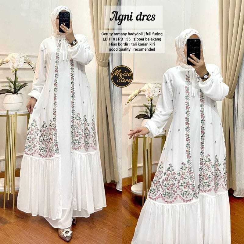 READY AGNI DRESS BORDIR BW LABEL JASMINE