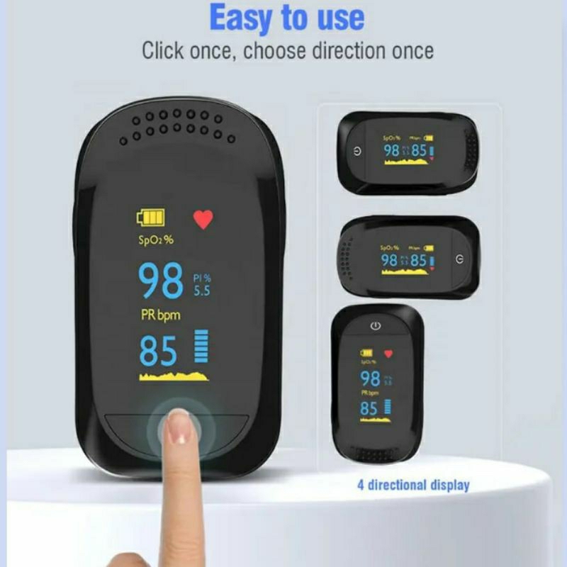 pulse oximeter fingertip pengukur kadar oksigen detak jantung-A2-L87
