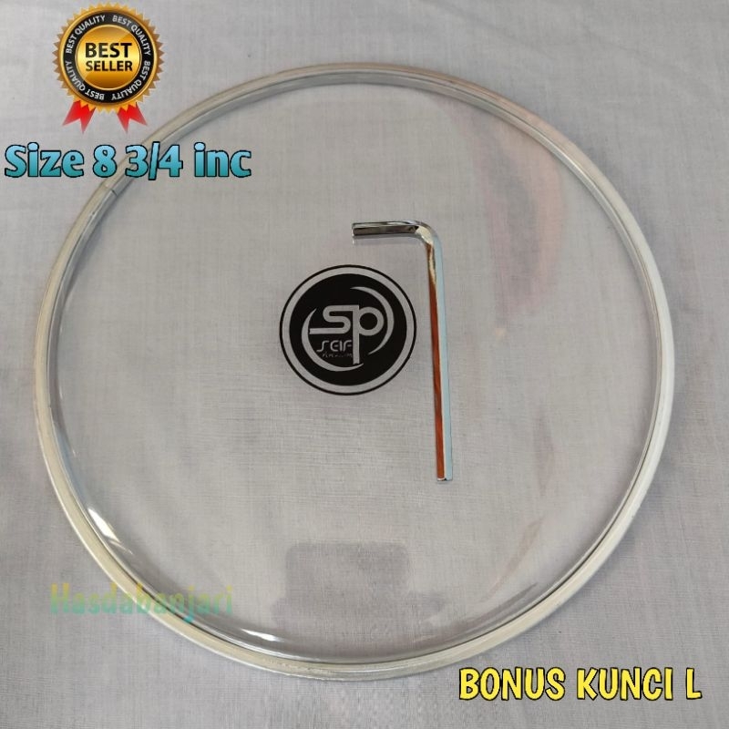 Mika Darbuka SP seif percussion 8¾ inch bening transparan bonus kunci L