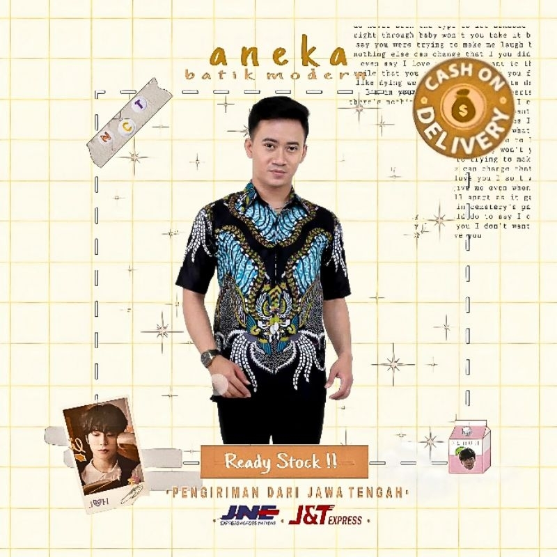 KEMEJA HEM BATIK PRIA LENGAN PENDEK M L XL XXL KONDANGAN KERJA KANTOR FORMAL CASUAL TUNANGAN NIKAHAN