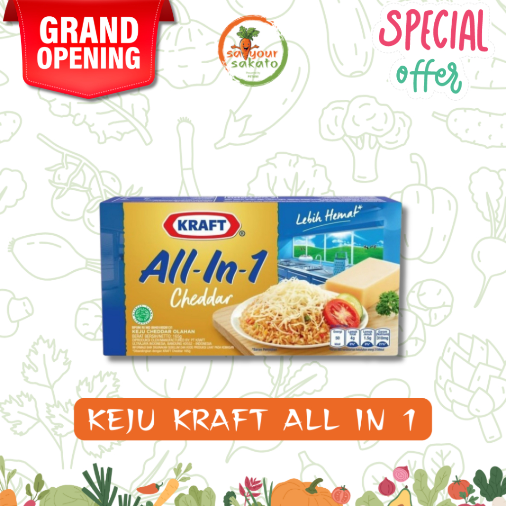 

Keju Kraft All In One Cheddar 165gr Saiyour Sakato