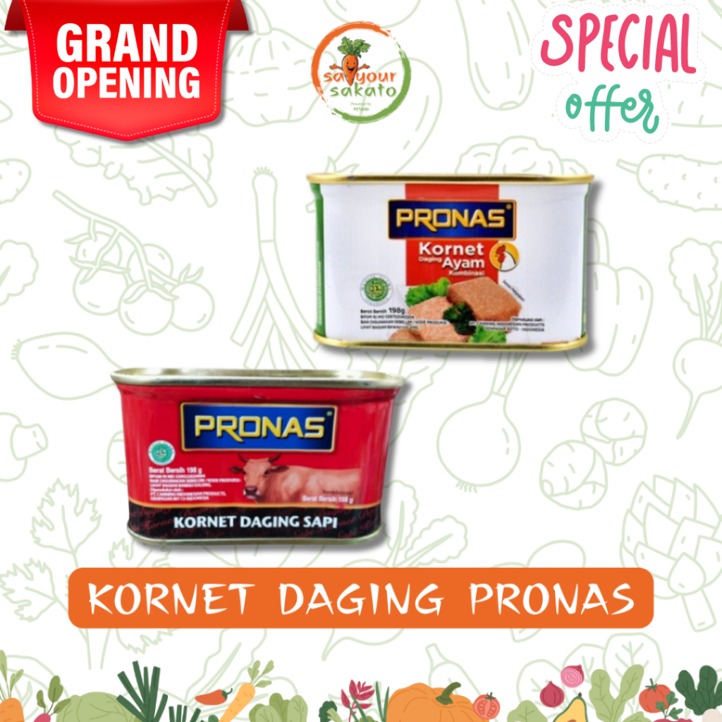 

Pronas Kornet Daging Olahan Kalengan Saiyour Sakato