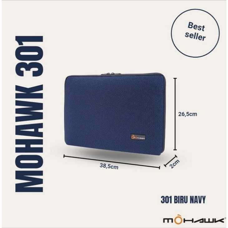 Softcase Laptop- busa Laptop - Pelapis Laptop Mohawk ORI -Uk 14inch-Navy blue