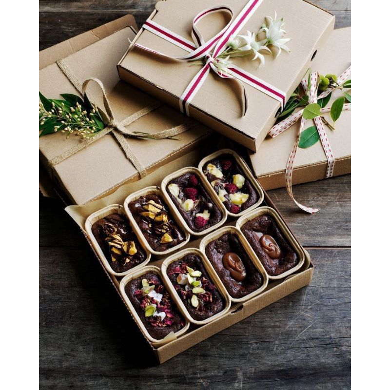 

Brokies-brownies hampers 8pc/Mbun Brownies Panggang Ukr 22x10 | Brownies Panggang | Brownies Melted/Hampers lebaran