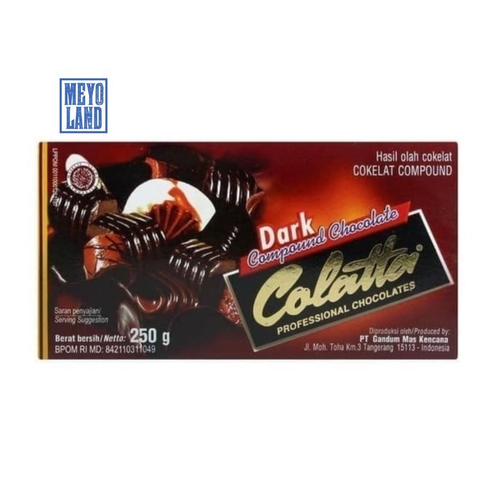 

Colatta Compound Chocolate Dark Coklat Batang 250g Colata Chocolate Hitam 250 gr