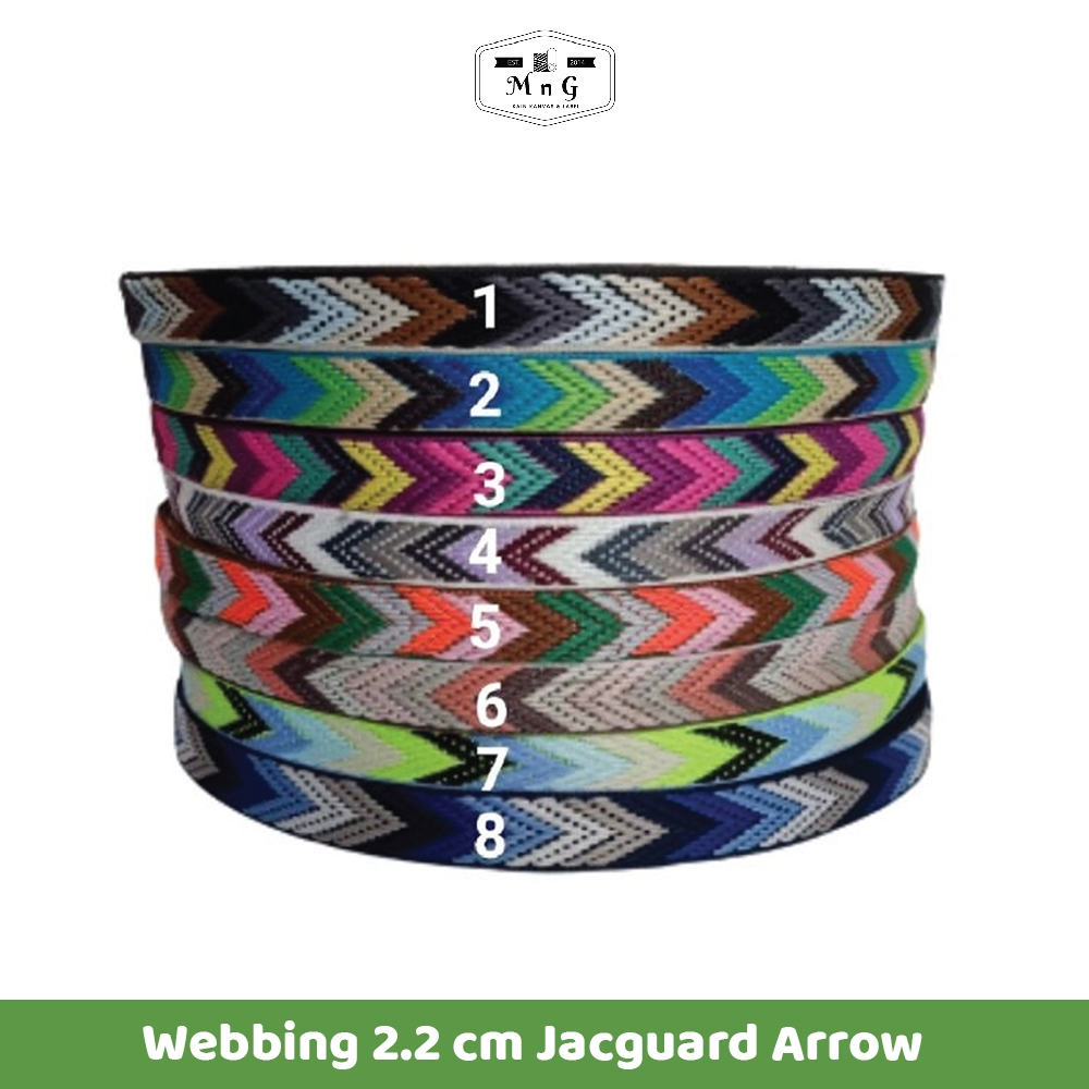 

Webbing Jacguard Arrow tebal 1.4mm (meter)