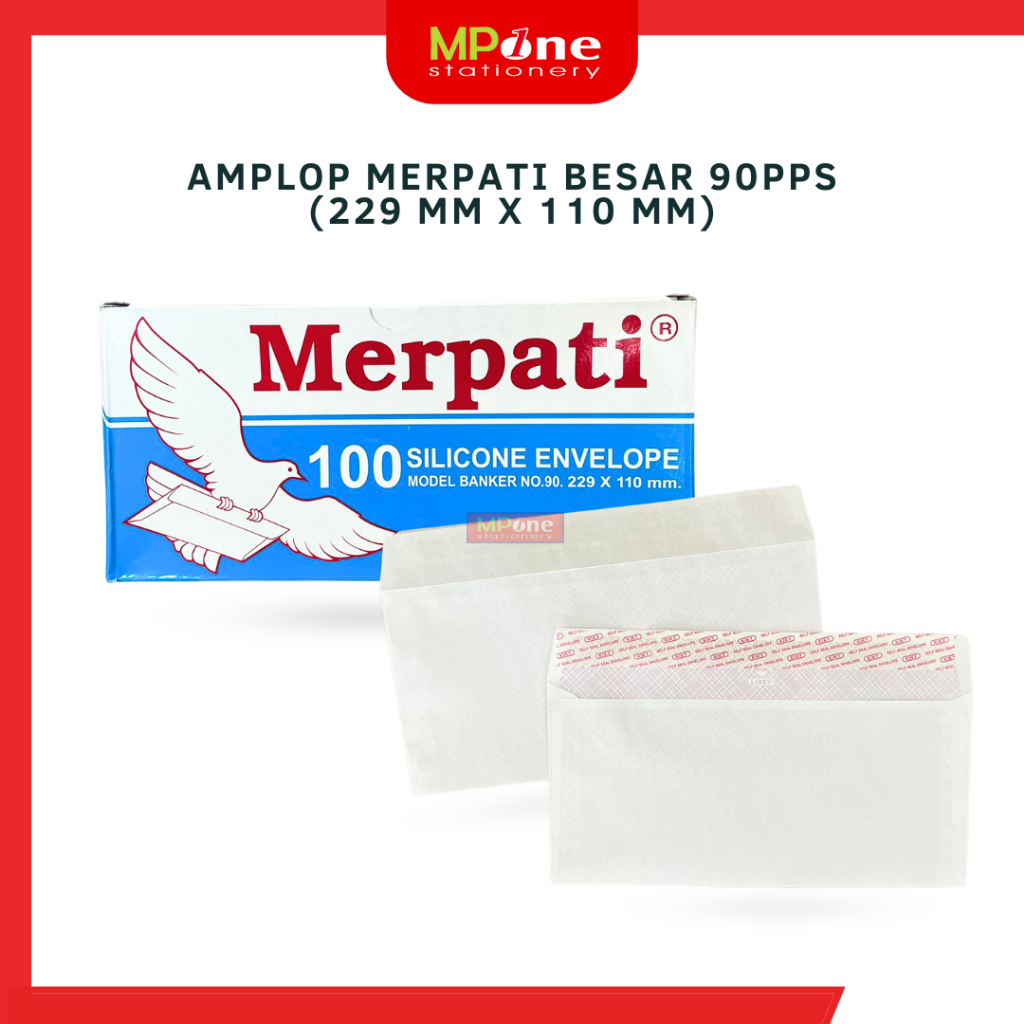 (1 KTK) Amplop Merpati Biru 90 PPS / Amplop Putih Besar / Amplop Merpati Putih Uk Besar