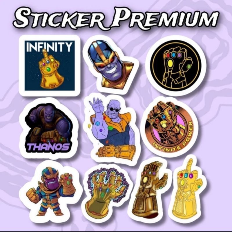 

Sticker Thanos Marvel Pack 10pcs Premium Waterproof