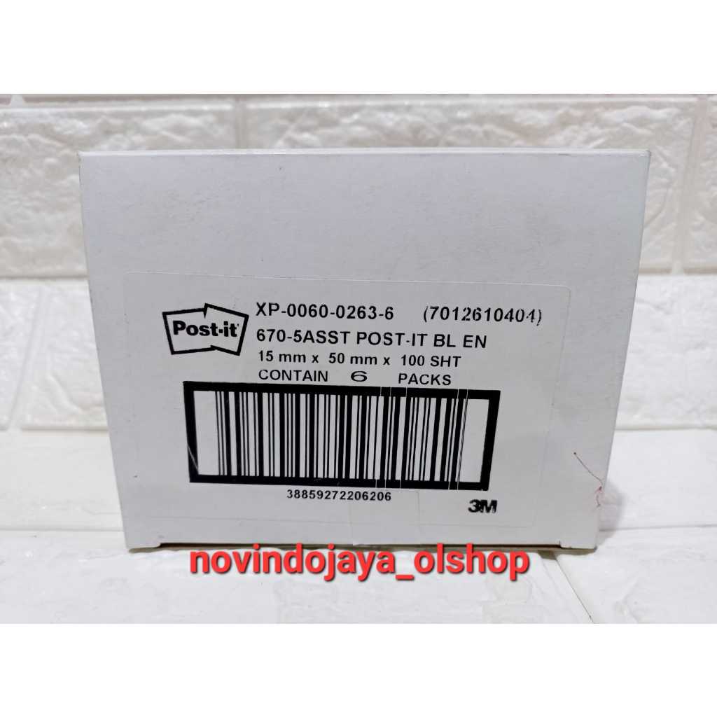 

KERTAS POST IT 670 PAGE MARKER 15MM X 50MM TERMURAH RB9