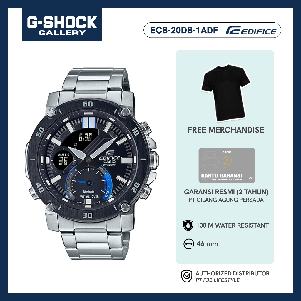 Casio Edifice Jam Tangan Original ECB-20DB-1ADF