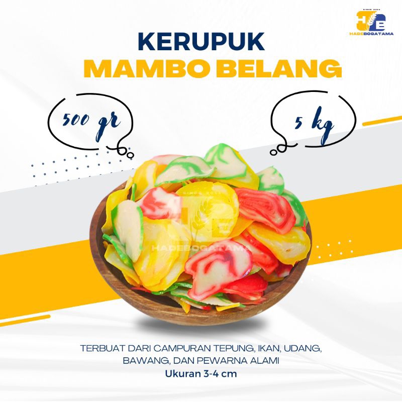 

Kerupuk Mambo Belang 500 Gr (BKS) Kerupuk Seblak / Kerupuk Mentah / Kerupuk Bahan Seblak Mentah