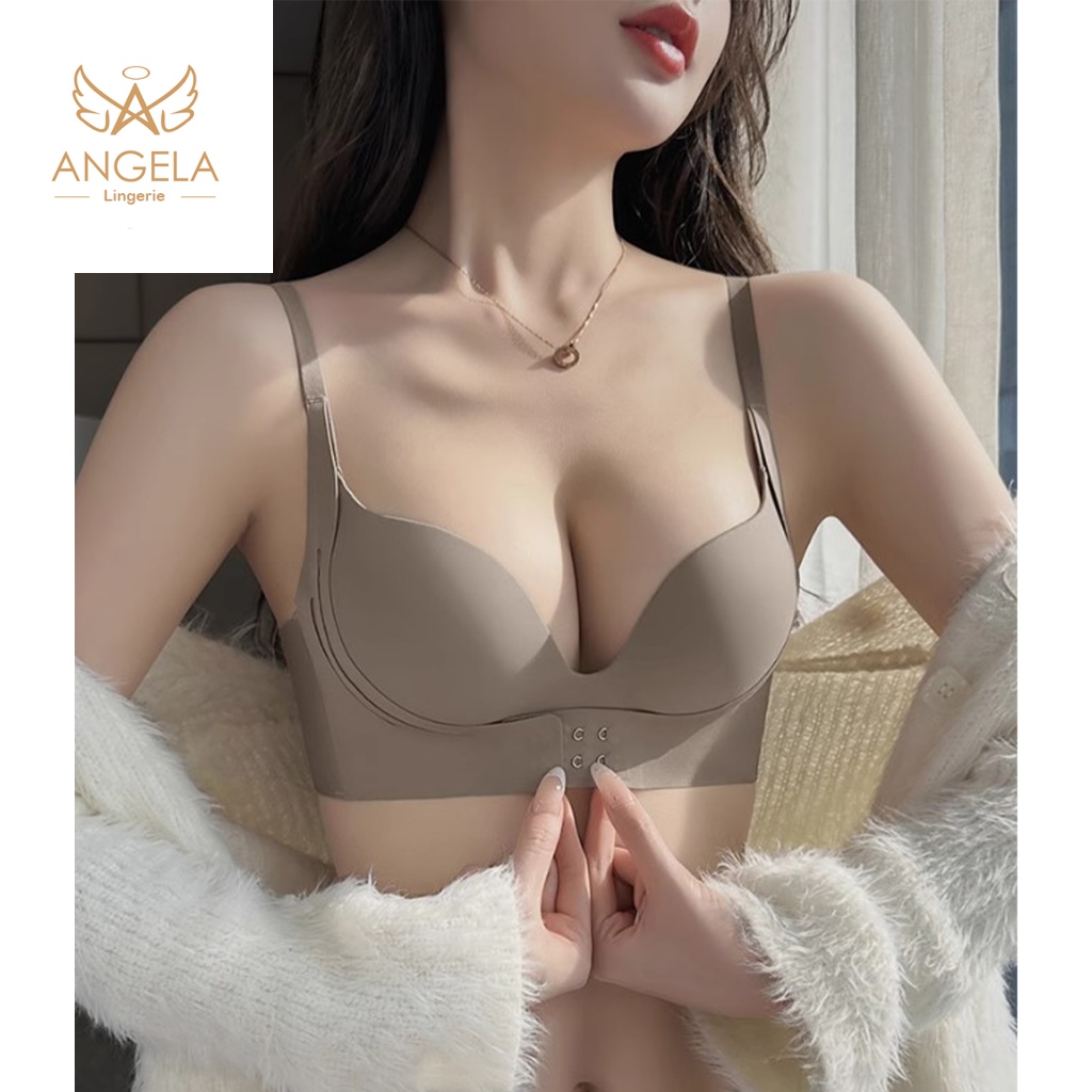 ANGELA PREMIUM JAPAN Melody Bra BH Push Up Bukaan Kancing Depan Tanpa Kawat Wanita Bikini Sport Beha
