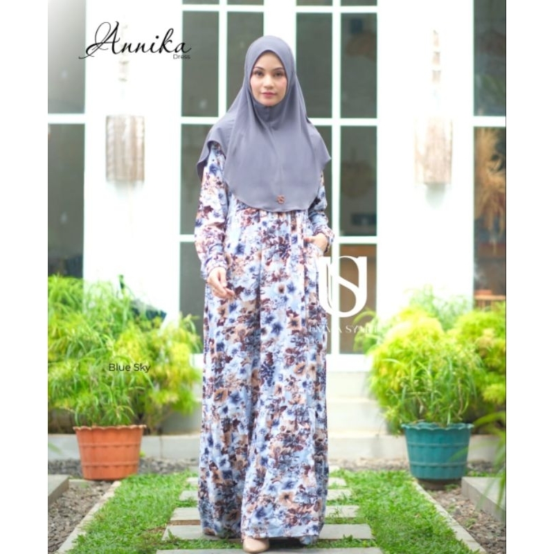 GAMIS ONLY  UMMA TERBARU ANNIKA DRESS ONLY BAHAN RAYON TEBAL PREMIUM ORI