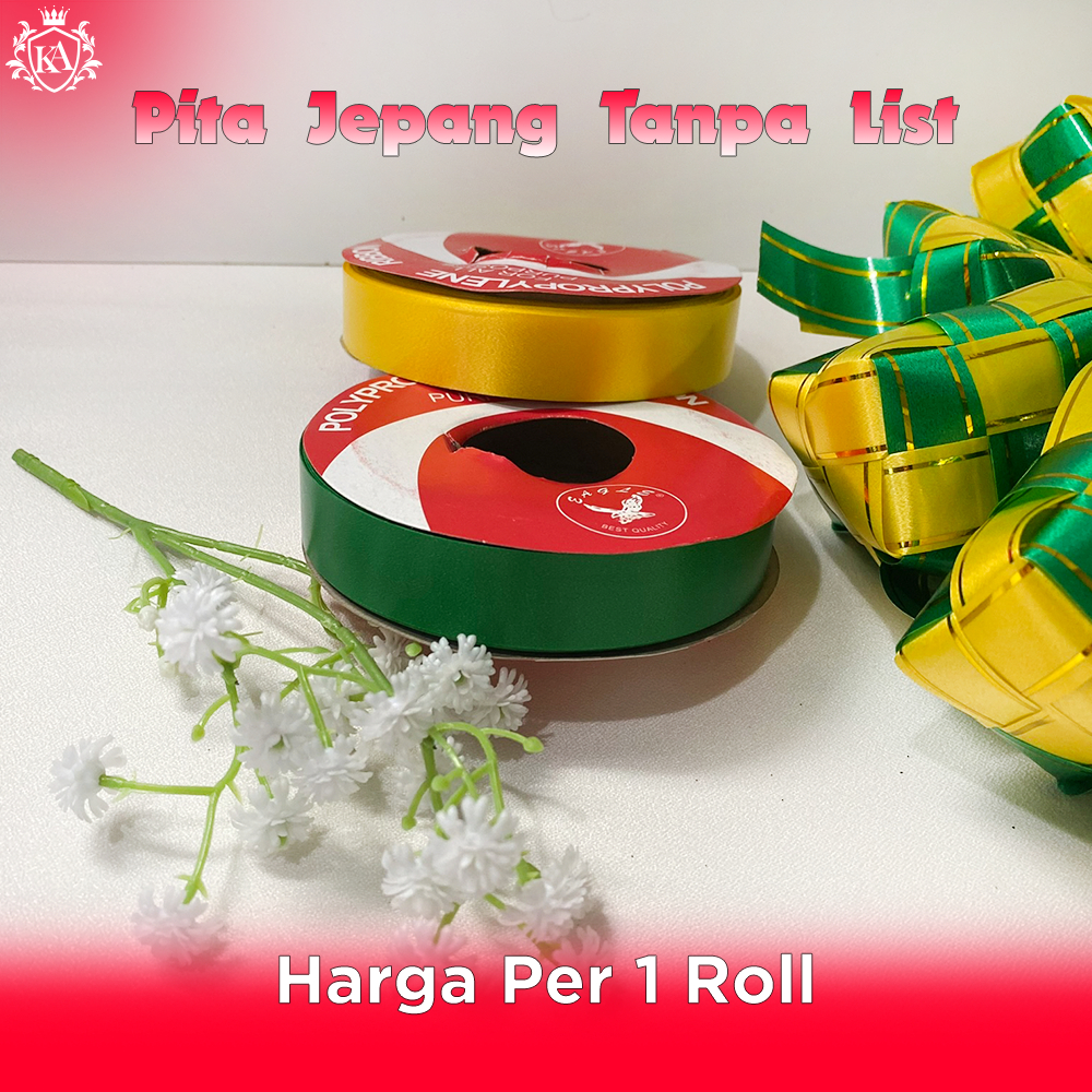 

Pita Jepang Pita Kado Souvenir Plastik POLOS Hampers Ketupat Ukuran 3/4 Inch / -+ 1.7cm Hijau Kuning ROLL