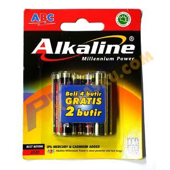 Batu Baterei Alkaline  AAA ( a3) beli 4 bh dpt 6 bh