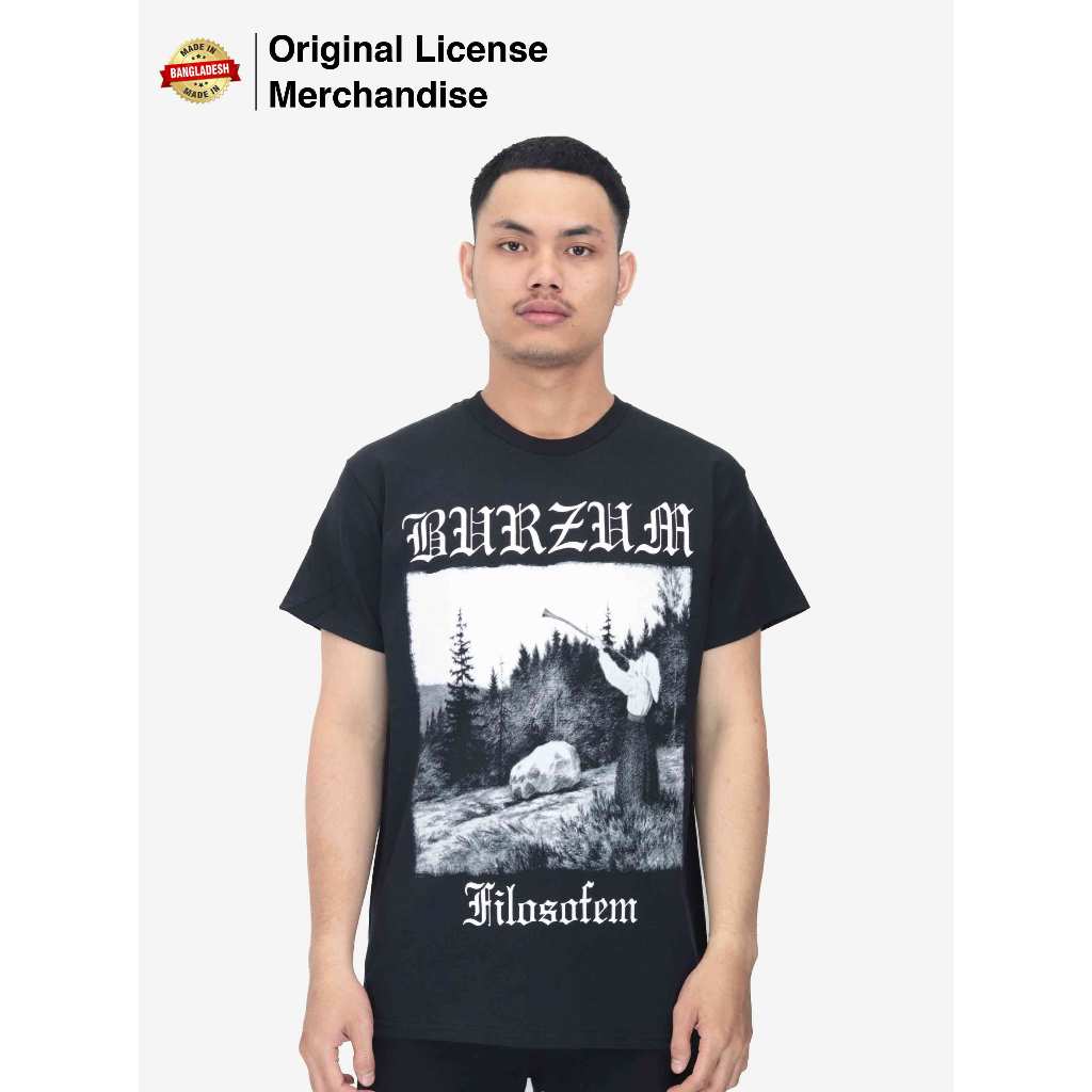 Baju Musik Band BURZUM Ori Official Metal Back Print Filosofem 2018