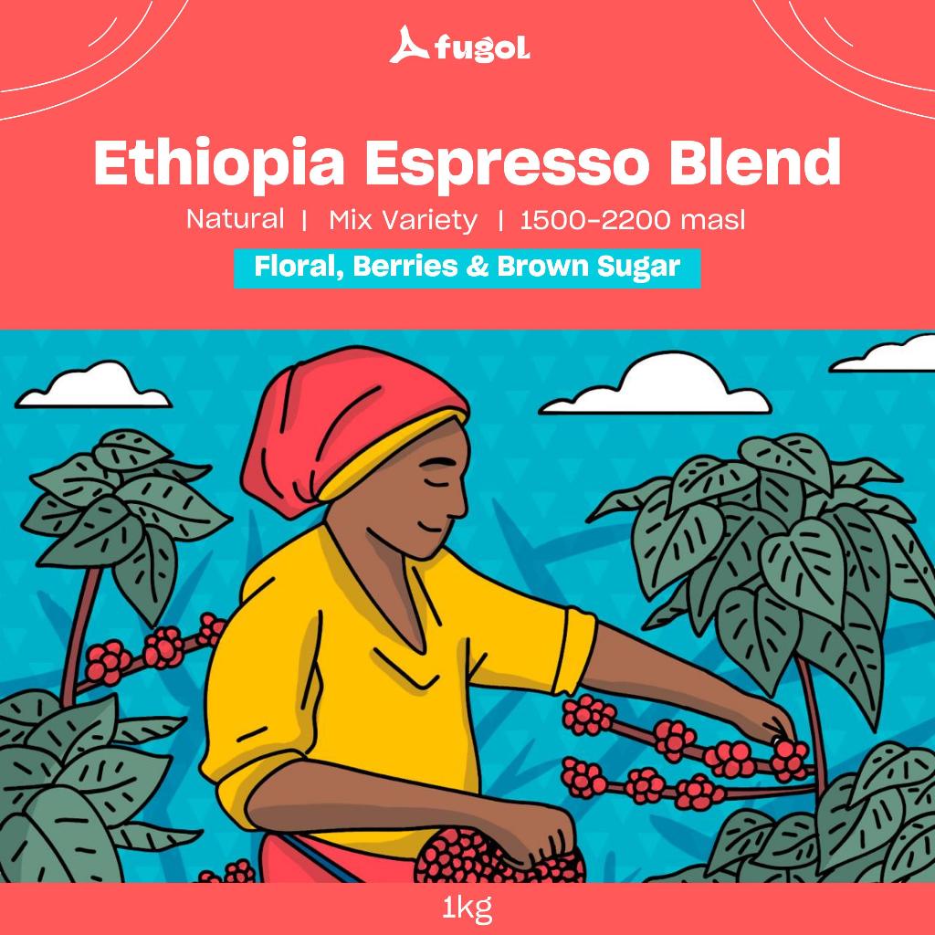 

Kopi Arabica Espresso ETHIOPIA FLORAL ESPRESSO BLEND (1 KG) - Specialty Coffee - Blend For Espresso