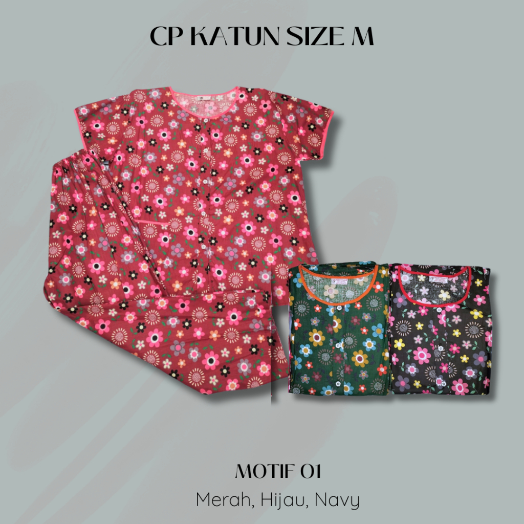 Piyama Celana Panjang Katun PrettyGirl size M/CPKTPGM