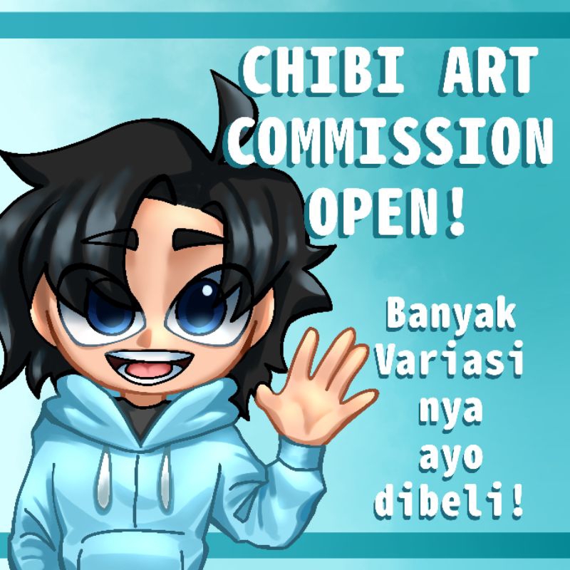 Jasa Gambar chibi | Open Commission Digital | Anime