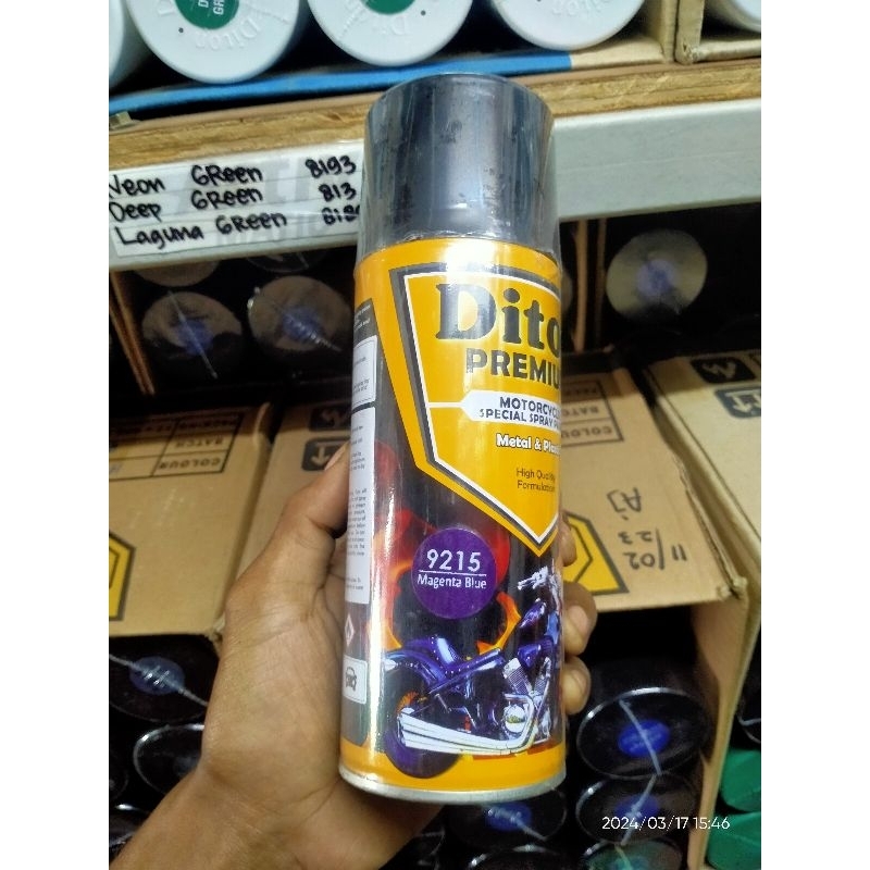 Diton Premium 9215 / MAGENTA BLUE / Cat Velg / Cat Blok Mesin / Cat Body Motor / Cat Semprot Diton