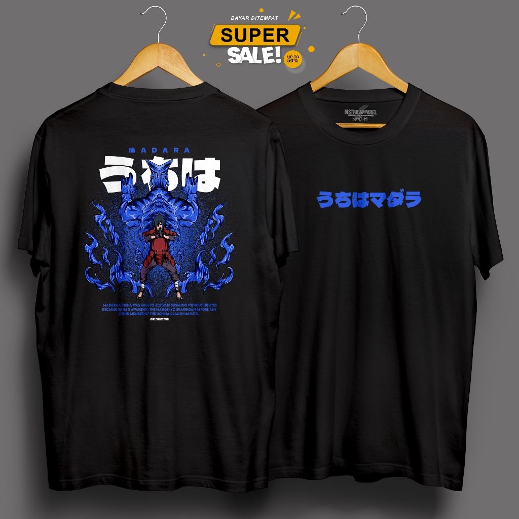 MADARA - KAOS DEWASA MOTIF ANIME NARUTO BORUTO KARAKTER MADARA UCHIHA