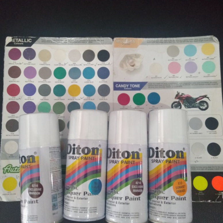 Harga Bersahabat 3Pilok Pilox diton 3cc otomotif colours shogun yellow 8177 shogun blue 8175 jupiter