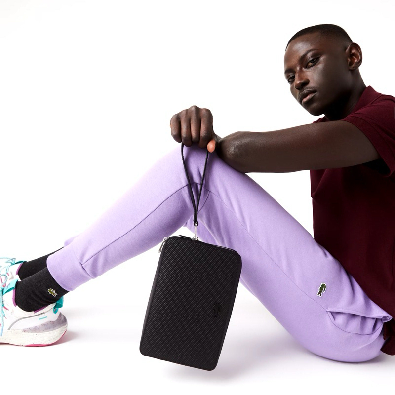 Men's Chantaco Piqué Leather Zip Pouch