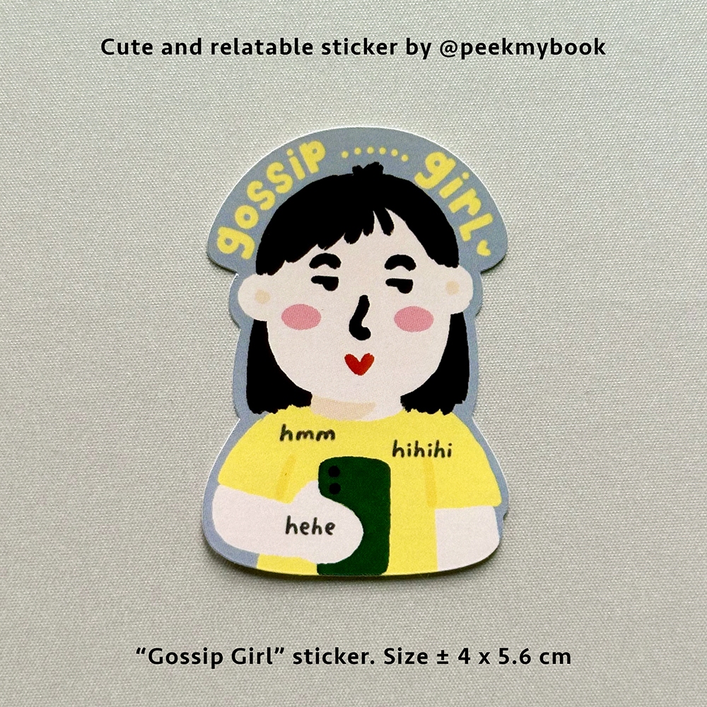 

Gossip Girl - Die Cut Sticker Satuan Peekmybook / Stiker Lucu / Relatable Sticker / Stiker Deco