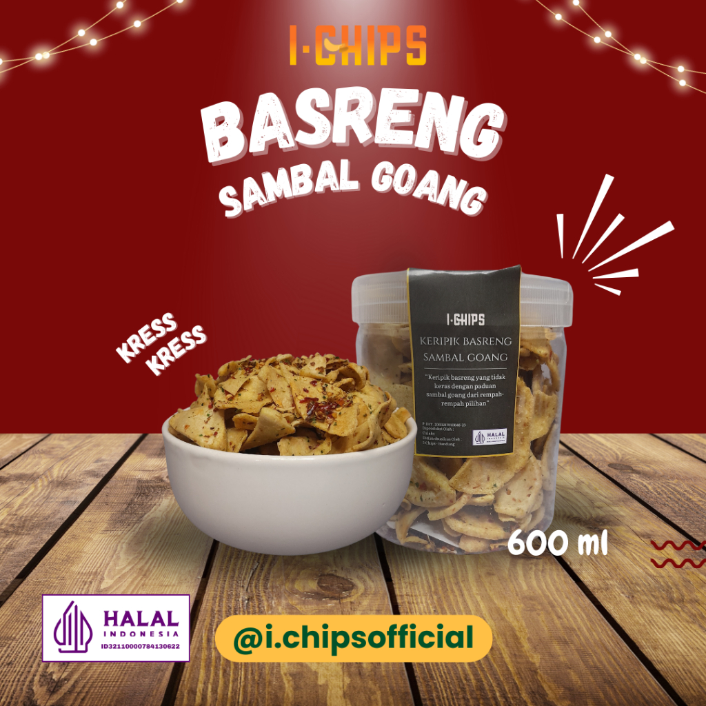 

BASRENG Sambal Goang I-CHIPS versi toples 600 ml